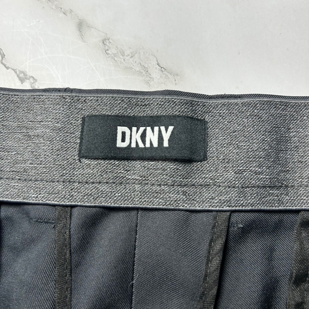 DKNY Mens Charcoal Gray Slim Fit Stretch Dress Pants 36x32 RN160479 V668